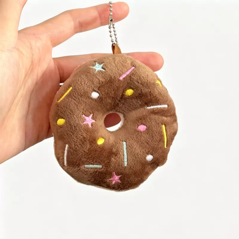 ວົງແຫວນກະແຈ Plush Donut ຫວານ